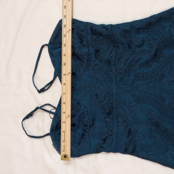 Free People Womens Mini Dress Sz 2 Karla Embroidered Sleeveless Jacquard Party - Picture 5 of 11